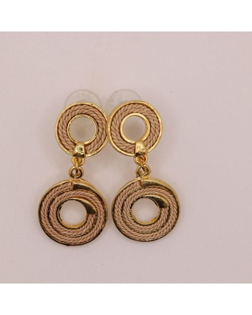 Nart Nature Making Art Metallic Neutrals The Double Round Buriti Natural Fiber Earrings