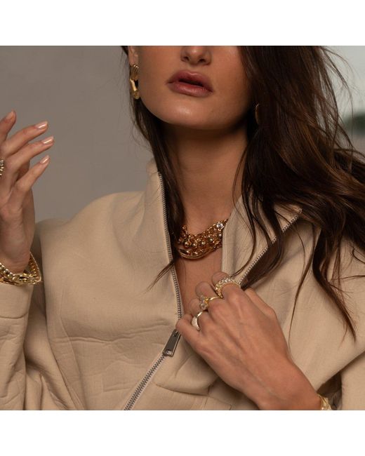 SHYMI Metallic Herringbone Chain