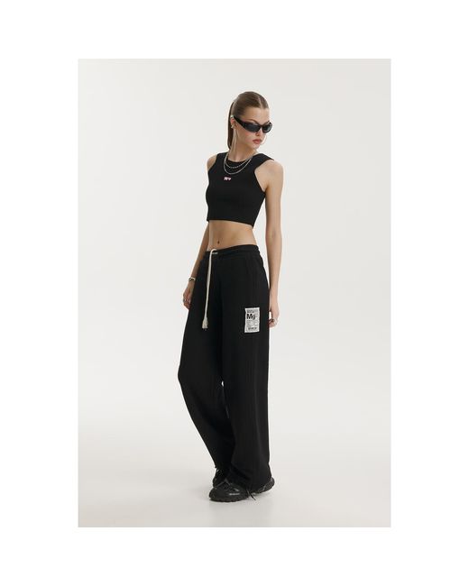 mysimplicated Black Offset Sweatpants W