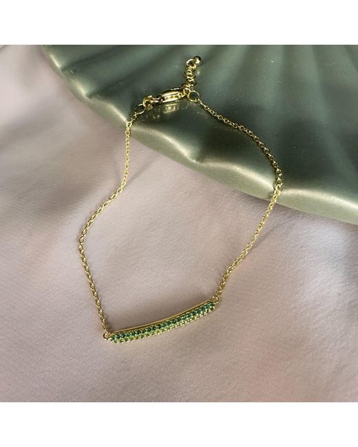 Clemence Wren Metallic Gemstone Bracelet