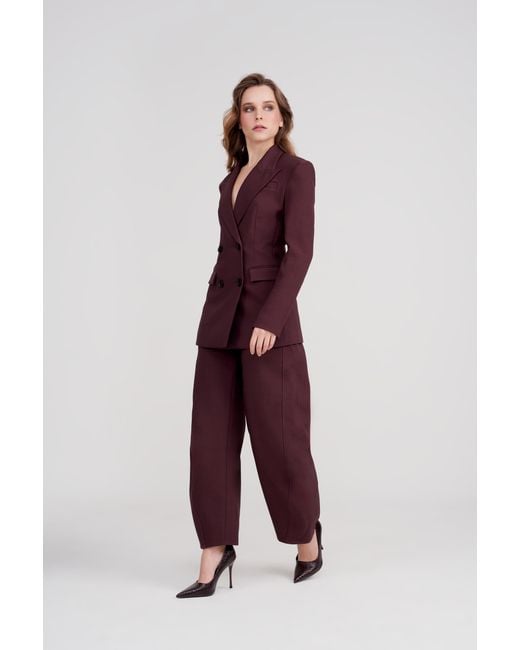 Icon Leva Black Athena Suiting Barrel Leg Pants