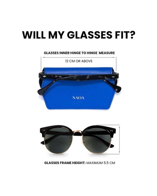 Naoa Blue Slim Glasses Case Royal