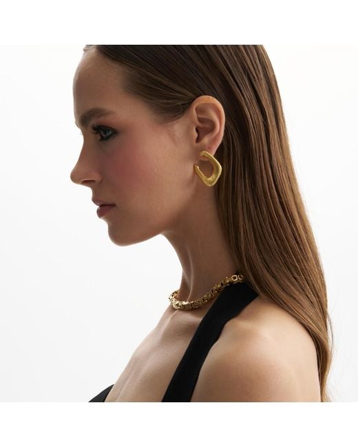Maison De Gala Metallic Keira Textured Earring
