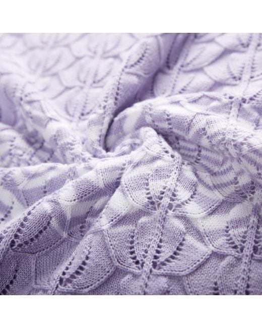 Fully Fashioning Purple Mahalia Crochet Knit Vest