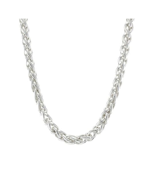 7879 Metallic Braided Curb Chain Necklace