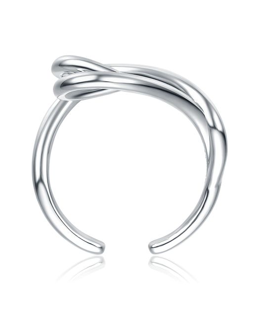 Genevive Jewelry Metallic Plated Heart Design Adjustable Ring