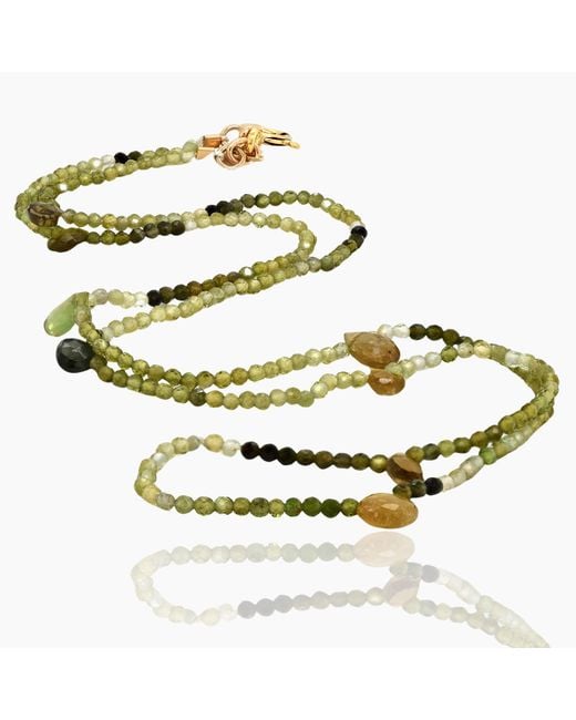 Lori Kaplan Design Metallic Triple Wrap Tourmaline Bracelet Or Necklace