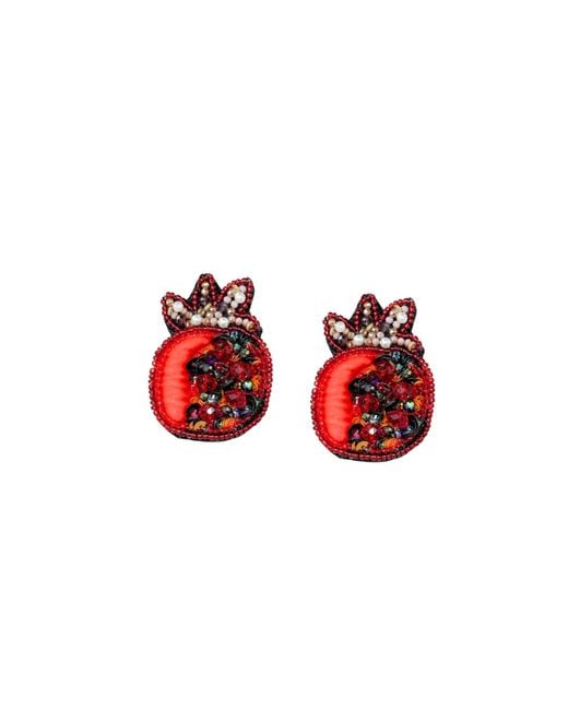 Simitri Red Anar Earrings