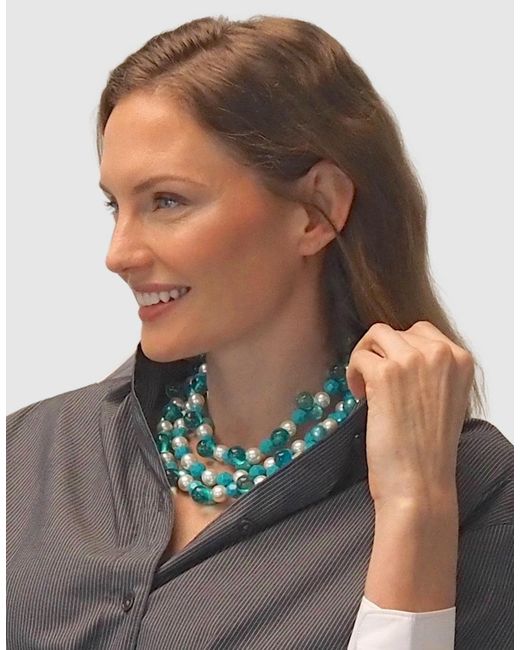 Fairchild Baldwin Green Gisella Aqua Necklace