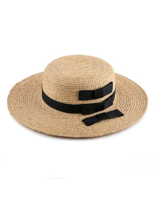 Justine Hats Natural Neutrals Stylish Straw Boater Hat