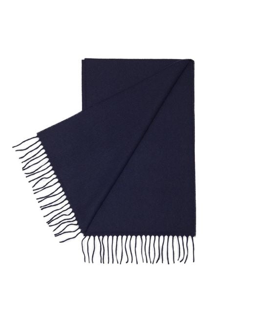Hegarty Blue Lambswool Scarf for men