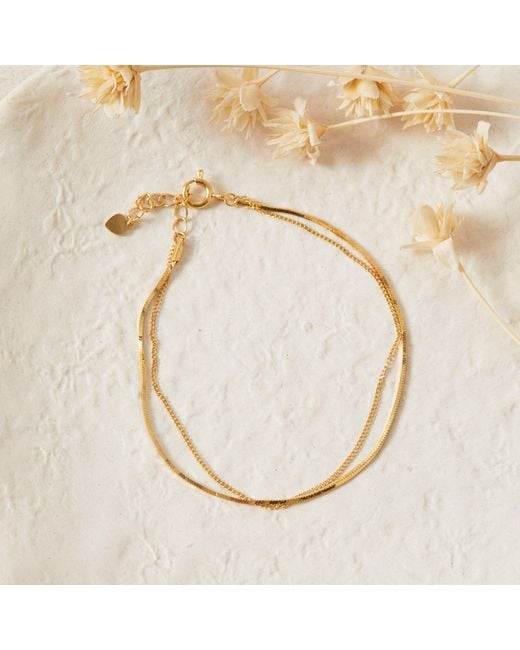 Esterah Metallic Double Chain Bracelet