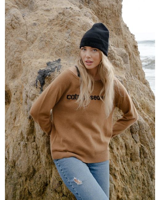 Catnip and Seaweed Black The Cashmere Beanie