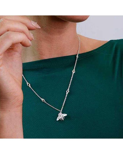 Moon London Metallic Wisdom Bee Tourmaline Necklace
