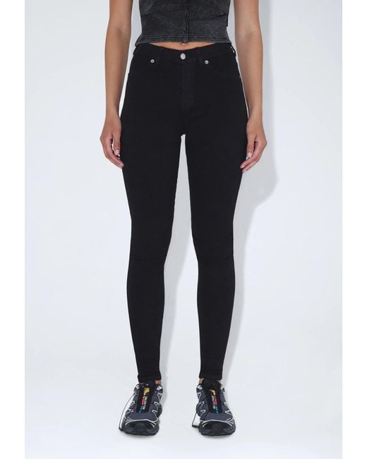 Dr. Denim Black Plenty Mid Skinny