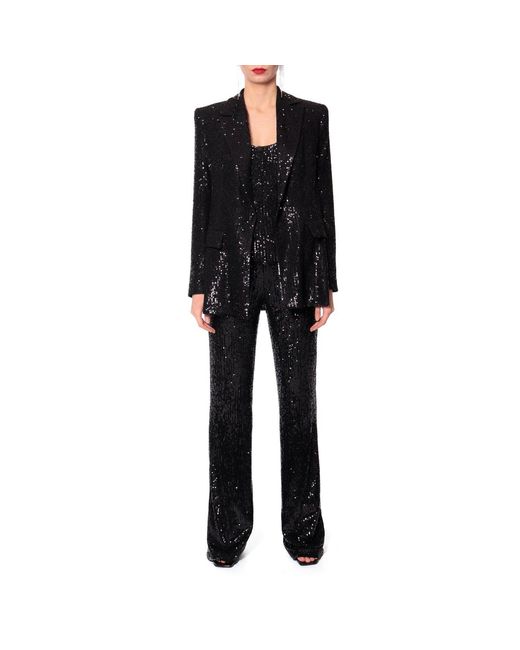 AGGI by HALEWSKI Black Raya Obsidian Sequin Tank Top
