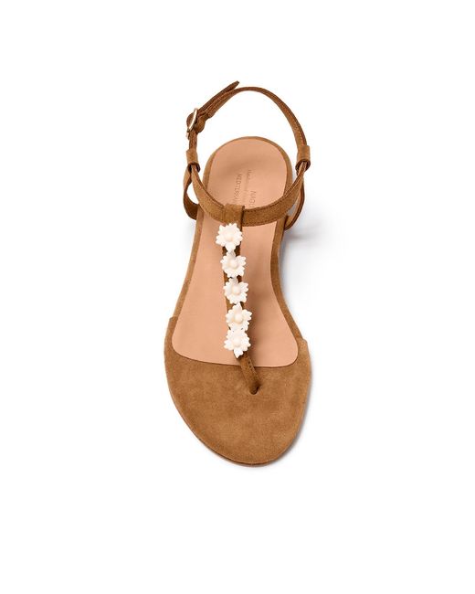 Naguisa Brown Savina Flower Camel