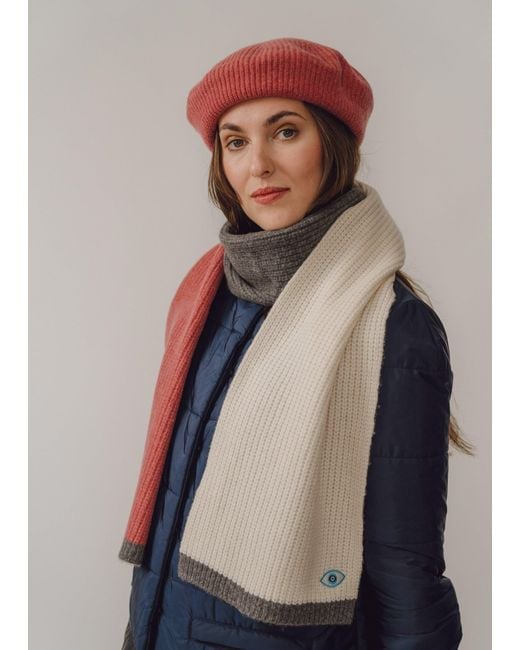 BEIRA Red Wool & Cashmere Beret – Slate