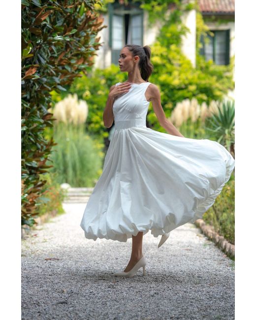 Sofia Tsereteli White Flair Ballgown