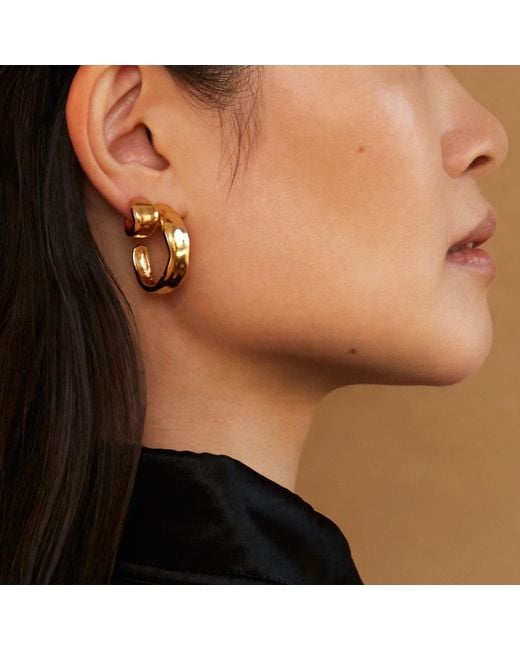 Biko Jewellery Metallic Wavi Hoops