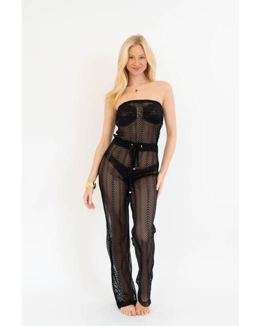 Leyla Maya Ltd Black Hattie Bandeau Jumpsuit