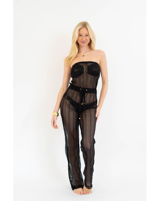 Leyla Maya Ltd Black Hattie Bandeau Jumpsuit