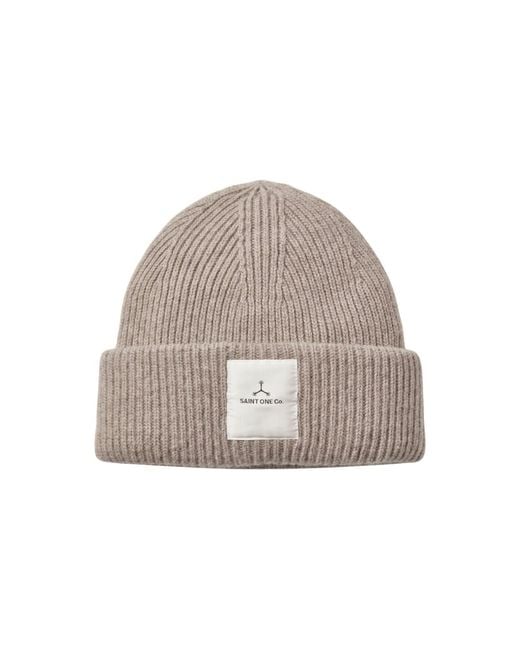 Saint One Co. Gray Neutrals Mmxxv Beanie Oatmeal