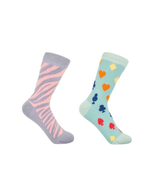 Peper Harow - Made in England Blue Zebra & Royal Flush Socks Bundle