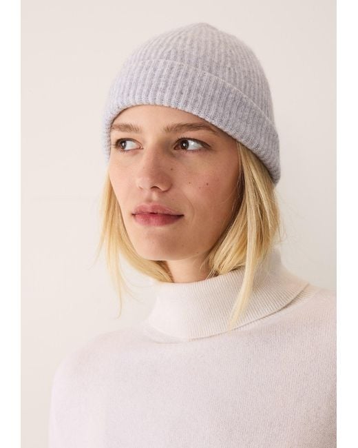 Loop Cashmere White Cashmere Beanie