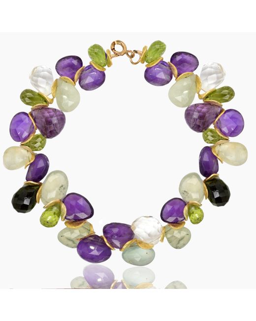 Lori Kaplan Design Purple Multi Gem Signature Bracelet