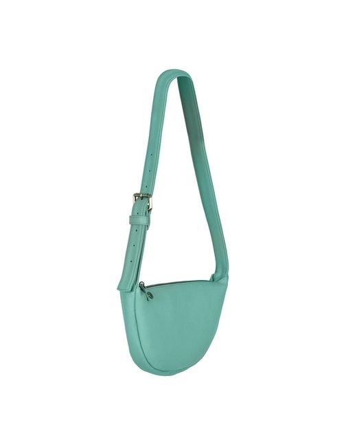 Owen Barry Green Leather Shoulder Bag Aqua Dominic