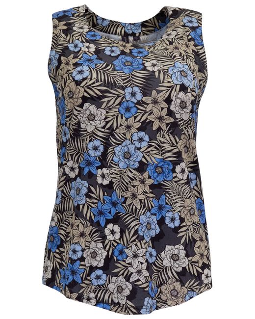 Lords of Harlech Blue Tina Tropical Mix Muscle Tank