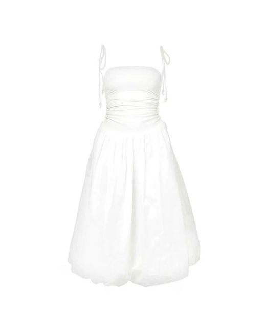 Amy Lynn White Alexa Rich Cotton Puffball Dress