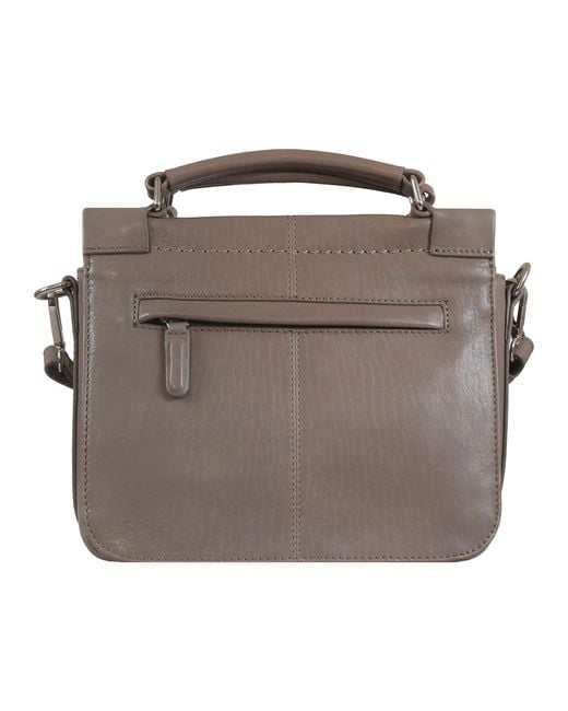 BELYSA Brown Kathleen Taupe Leather Crossbody/Handbag