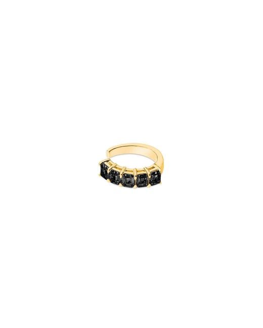 SALLY SKOUFIS Metallic Hybrid Ear Cuff With Made Cz Diamond Stimulant