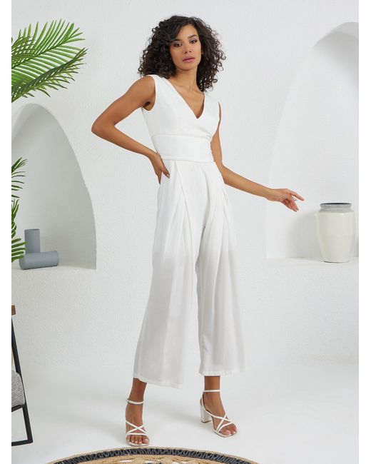 Lumina Eligma White The Arrow Jumpsuit