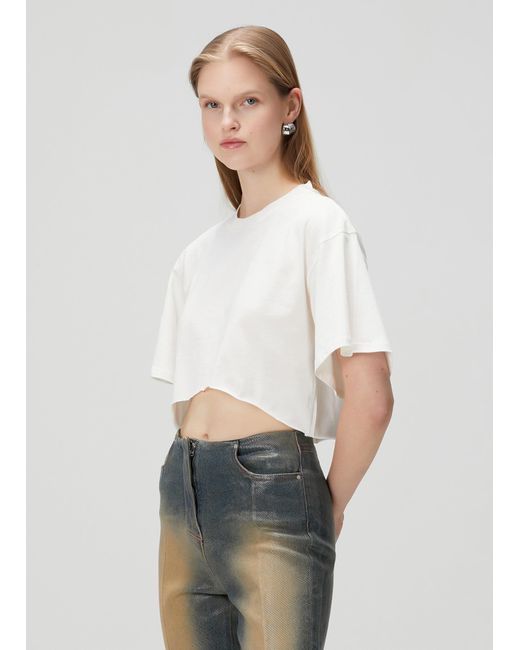 Pcfg White Pure Cotton Oversized Crop Top