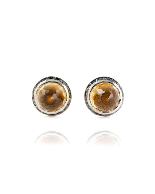 The Jewellery Store London Metallic Istanbul Soul Citrine And Spinel Studs