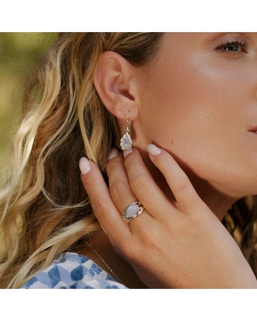 Isla Silver Blue Neutrals Moonstone Ring