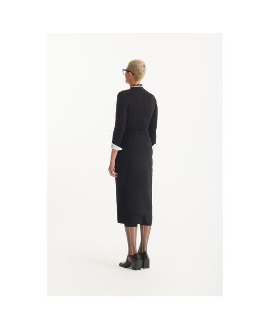 Julia Allert Black Stylish Formal Fitted Midi Dress