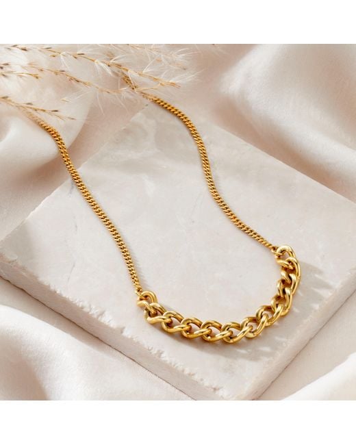 Posh Totty Designs Metallic Double Chain Necklace