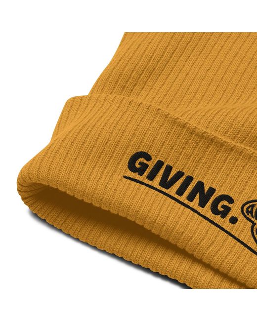 Anchor and Crew Yellow Mustard Giving Gen. Organic Cotton Embroidered Beanie