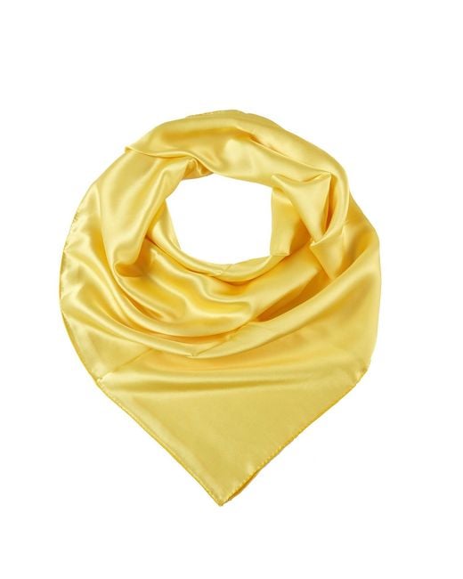 Soft Strokes Silk Yellow Pure Silk Scarf Daffodil Solid Colour Collection Lemon Small