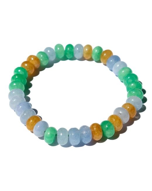 seree Blue Field Beaded Jade Bracelet