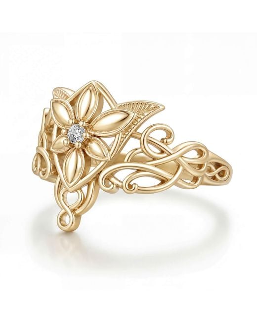 Azura Jewelry New York Metallic Evenfall Star Ring Vermeil