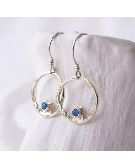 Isla Silver Metallic Opal Earrings