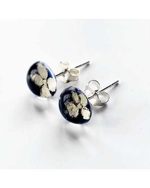 Laura Daili Blue Earrings Hydrangea