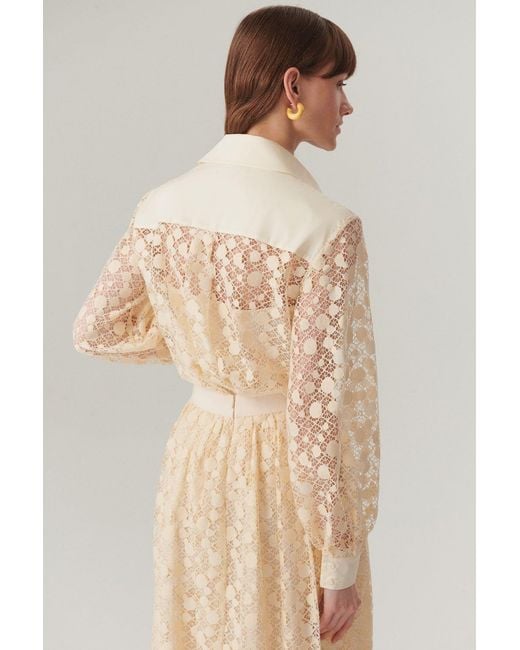 Exquise Natural Neutrals Noelle Cotton Lace Shirt