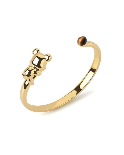 Freqnc Atelier Metallic Cuddly Bear Bangle Tiger Eye Bangle