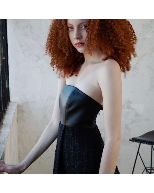 Mirimalist Black Vega Strapless Maxi Dress